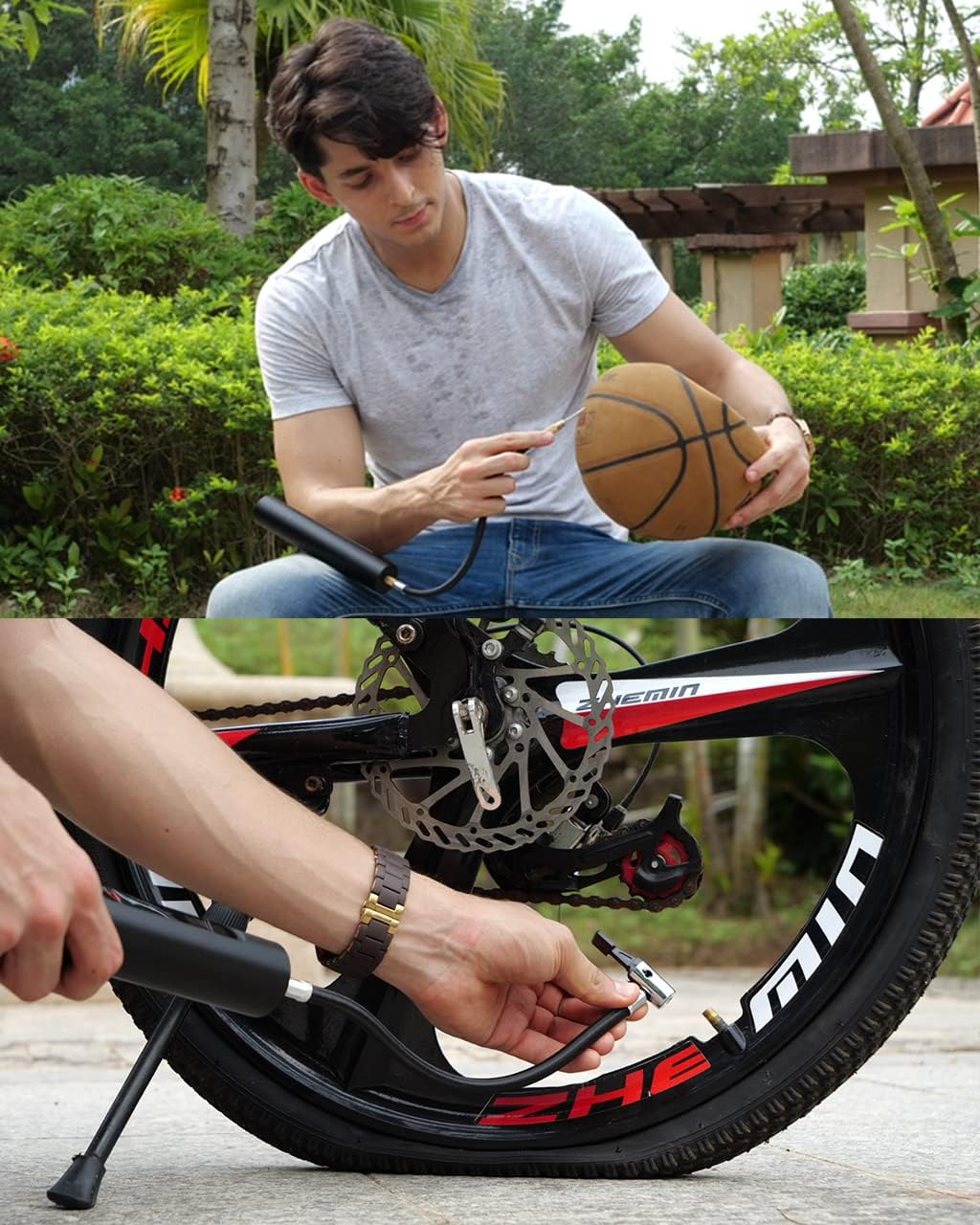 Norshire Tire Inflator Digital Portable Air Compressor with 90% Metal and 0.01 Precision, TFT Color Touch Screen Display, Rechargeable Li-Ion Battery, for Bike, Car, Ball