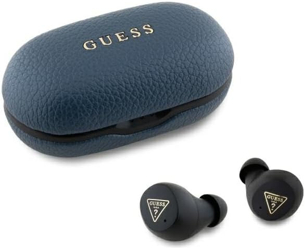 CG Mobile Guess Bluetooth Headphones TWS + Docking Station Grained Classic Logo Blue image number 2