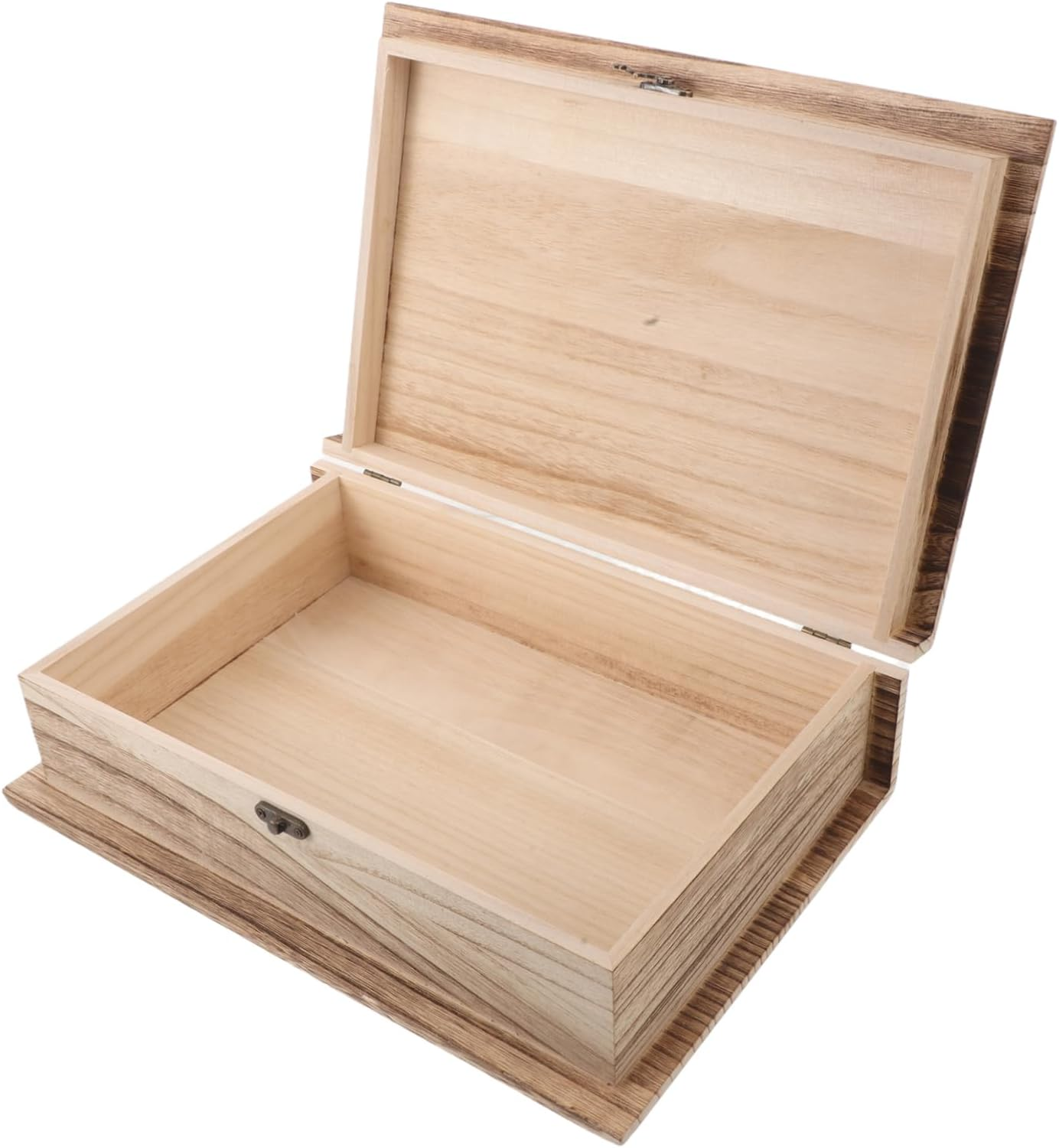 Large Wooden Bible Storage Box with Hinged Lid Rustic Keepsake Case Decorative Rectangular Organizer for Home and Office image number 4