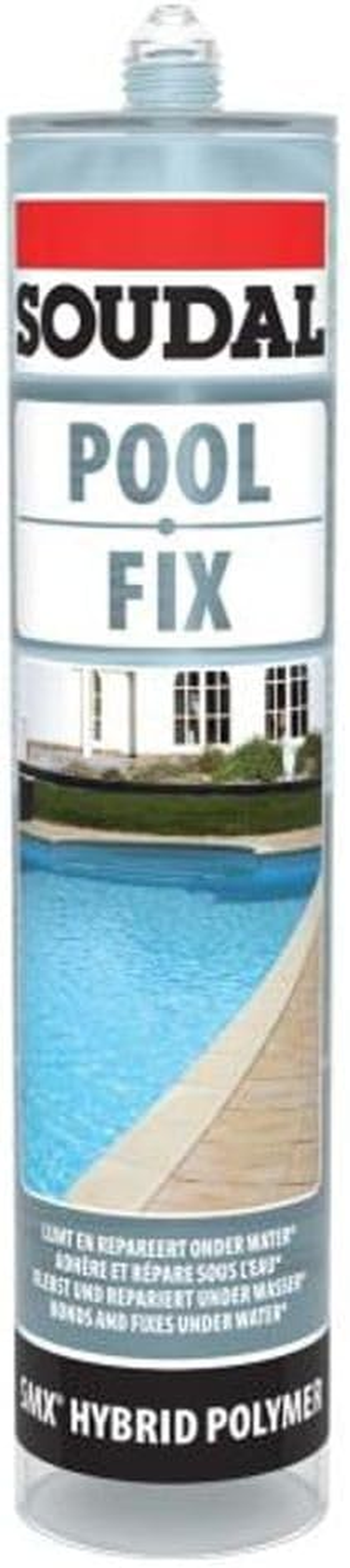 Soudal Pool Fix Adhesive Sealant Crystal Clear 290Ml image number 1