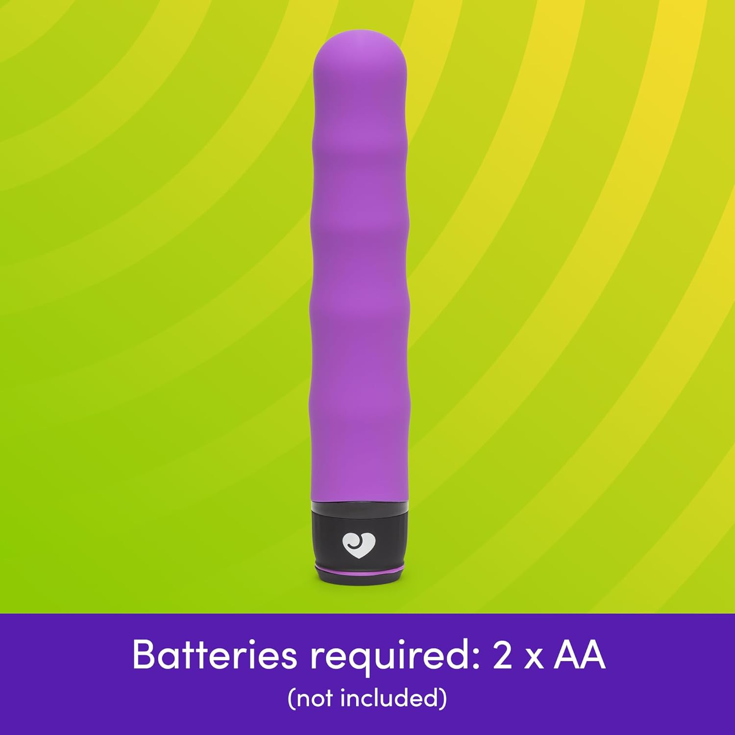 Lovehoney Silencer Vibrator - 7 Inch Vibrator for Women - Multispeed Quiet Vibrator - Rounded Tip & Wavy Shaft for Stimulation - Waterproof - Purple