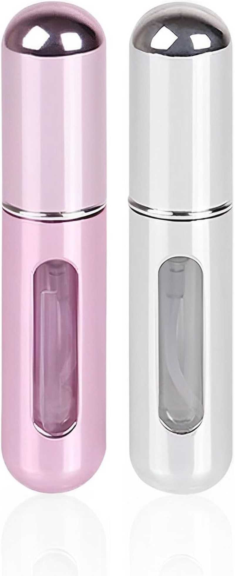 VIGOR PATH Perfume Travel Refillable Mini Spray Bottles - Portable Mini Refillable Perfume Atomizer Bottle Spray, Scent Pump Case for Travel (Variety Pack of 2)