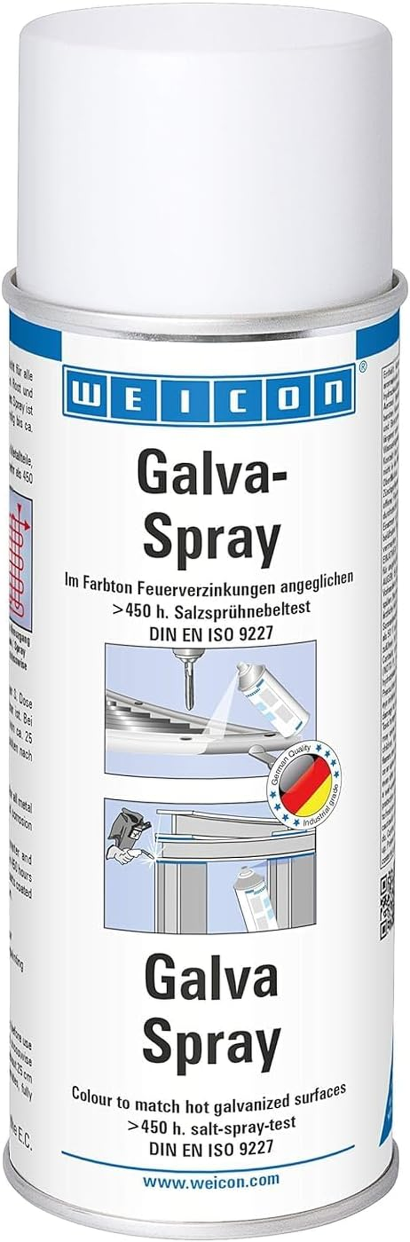 WEICON Galva-Spray | 400 Ml | Rust Protection Primer Permanent Corrosion Protection | Protection for Metals against Rust Effectively Durable and Firmly | Adherent image number 2