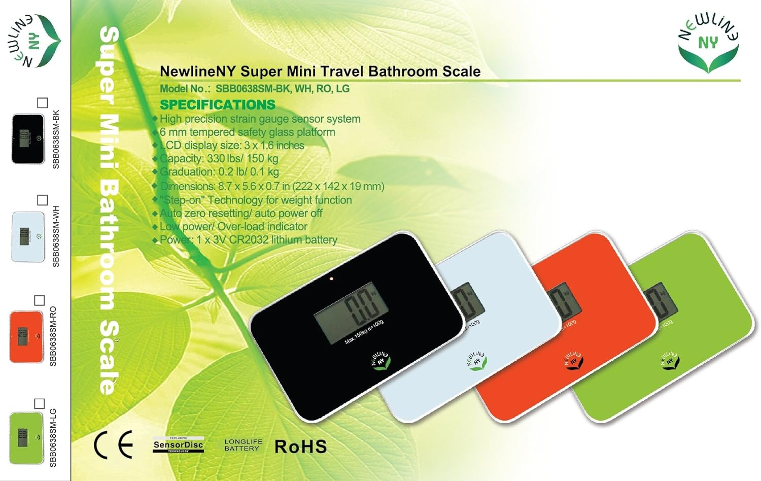 Newlineny 600 Series Digital Scales/Travel Scales (No Case) (Black) - Green image number 2