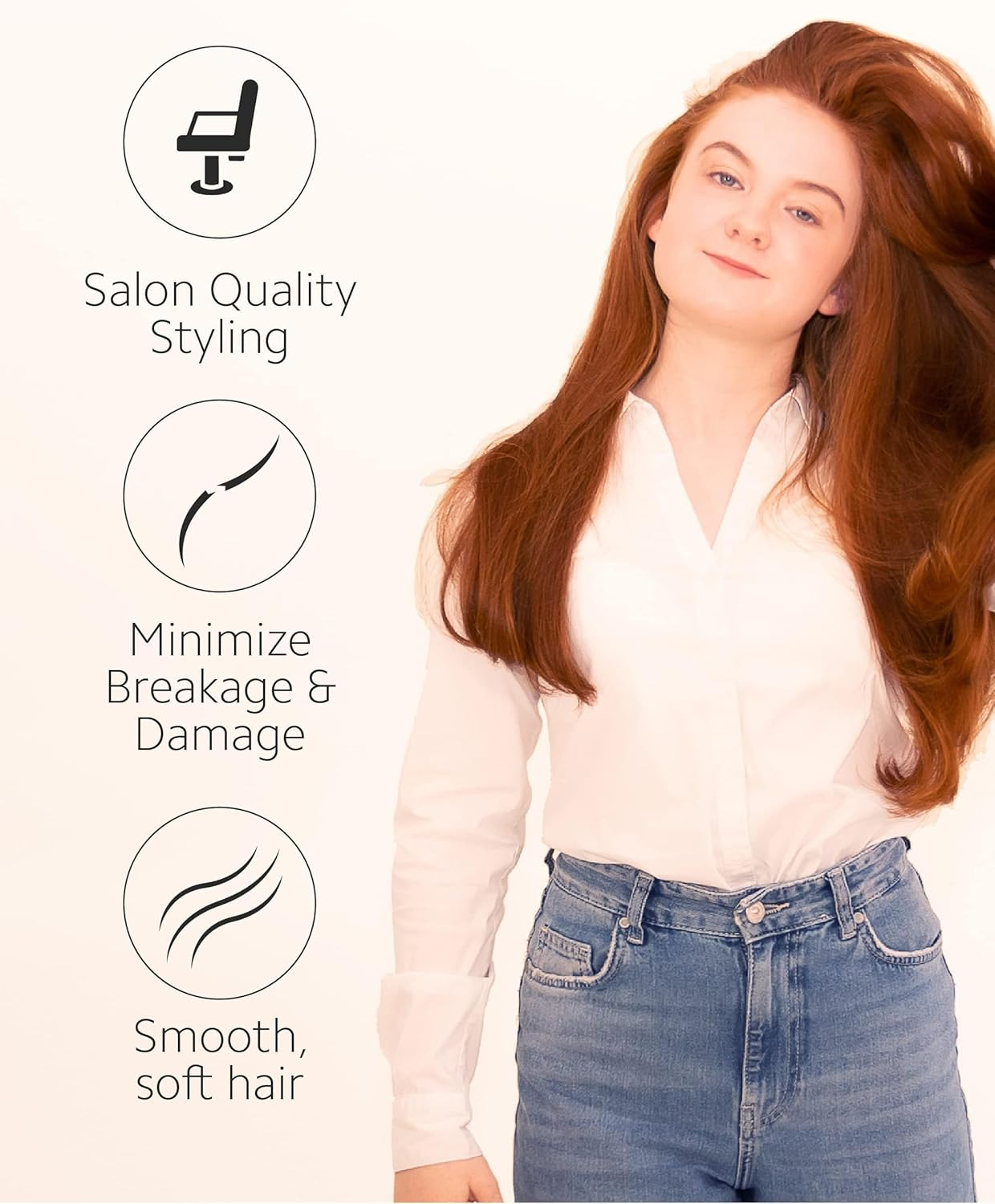 Ibiza Hair round Boar Bristle Brush (G3-55Mm) | Hybrid Boar & Carbon Fiber Nylon Bristles with Cork Handle | Ideal for Beachy Waves & Curls | Adds Texture & Shine for Medium to Long Styles image number 1