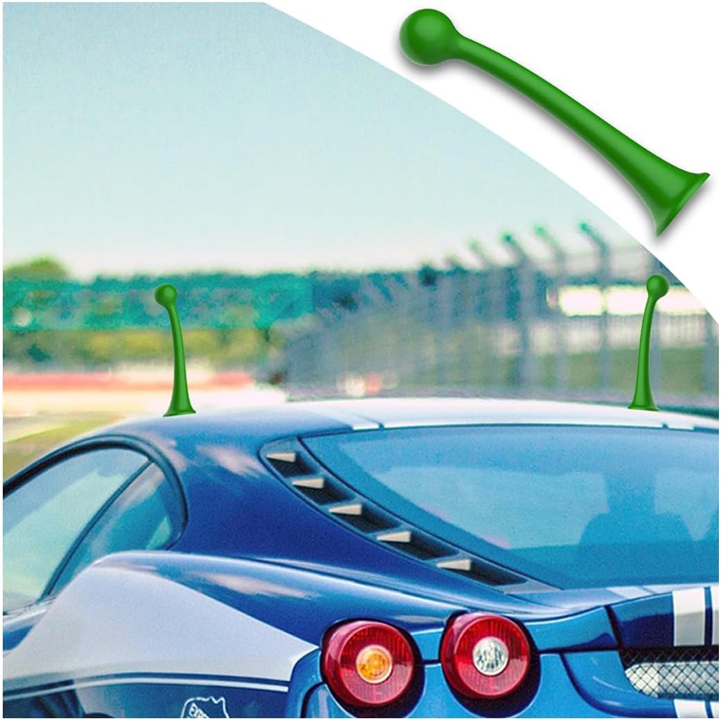 3D Stickers Car Roof Decoration, Adhesive Universal Ornament for Bumper Hood Motorcycle Helmets, Grass Bean Sprouts Sapling and Lovely Creative Snail Tentacle Car Roof Stickers (Tentacle Green)