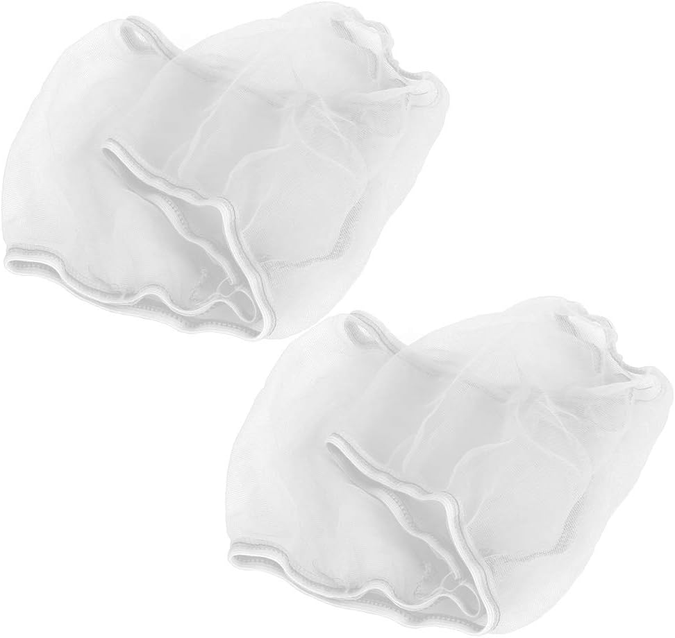 Alvinlite 2 Pieces Bird Cage Seed Catcher Nylon Mesh Seeds Guard Net Cover Stretchy Shell Skirt Traps Cage Basket Soft Airy(White) image number 6