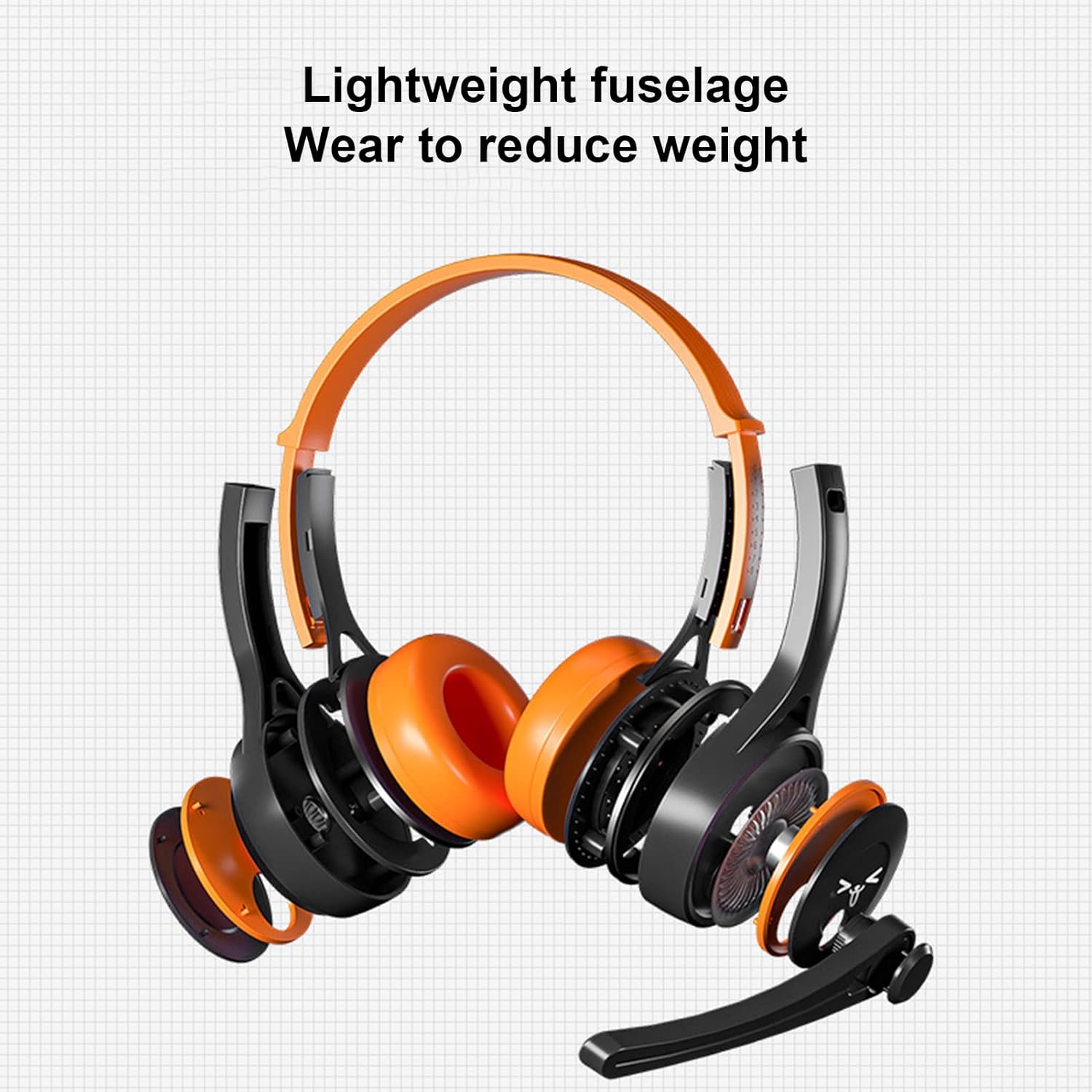 Kids Wired Headphones with 3.5Mm Plug, Foldable Stereo Noise Reduction Comfortable Headset with Sharing Port for Smartphone image number 3