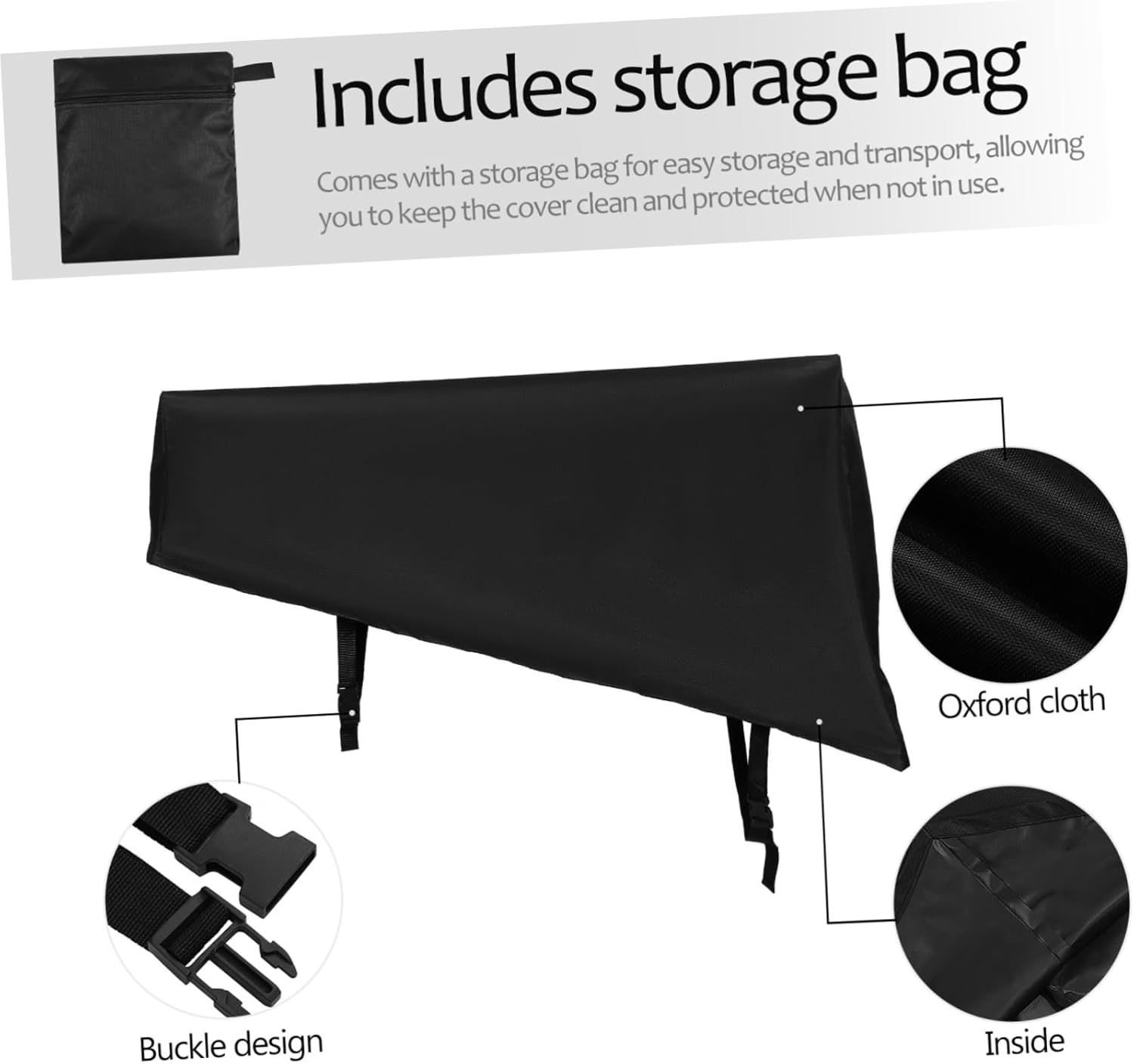 SOLUSTRE Horse Trailer Cover Tow Hitch Protective Cover for Utility Trailer Oxford Fabric image number 2