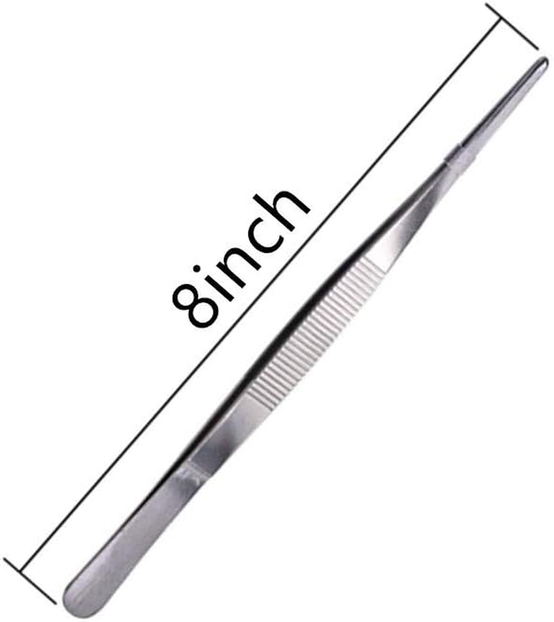Aniso Stainless Steel Long Tweezers with Serrated Tips, 12/10/8/6 Inches Long (10) image number 4