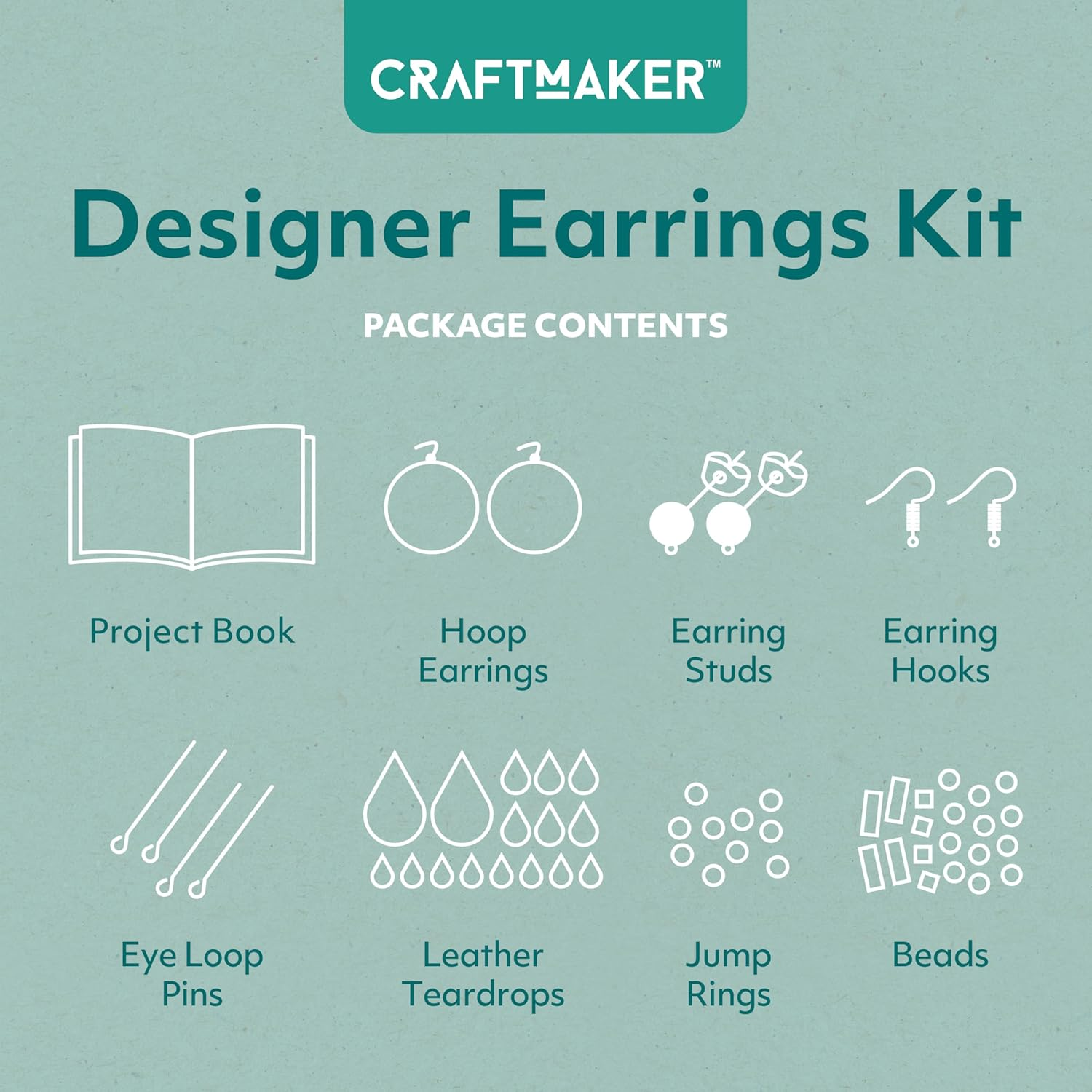 Craft Maker Designer Earrings Kit - DIY Earring Making for Adults - Beads and Hooks Included - Easy-To-Follow Projects - Creative Arts and Crafts image number 5