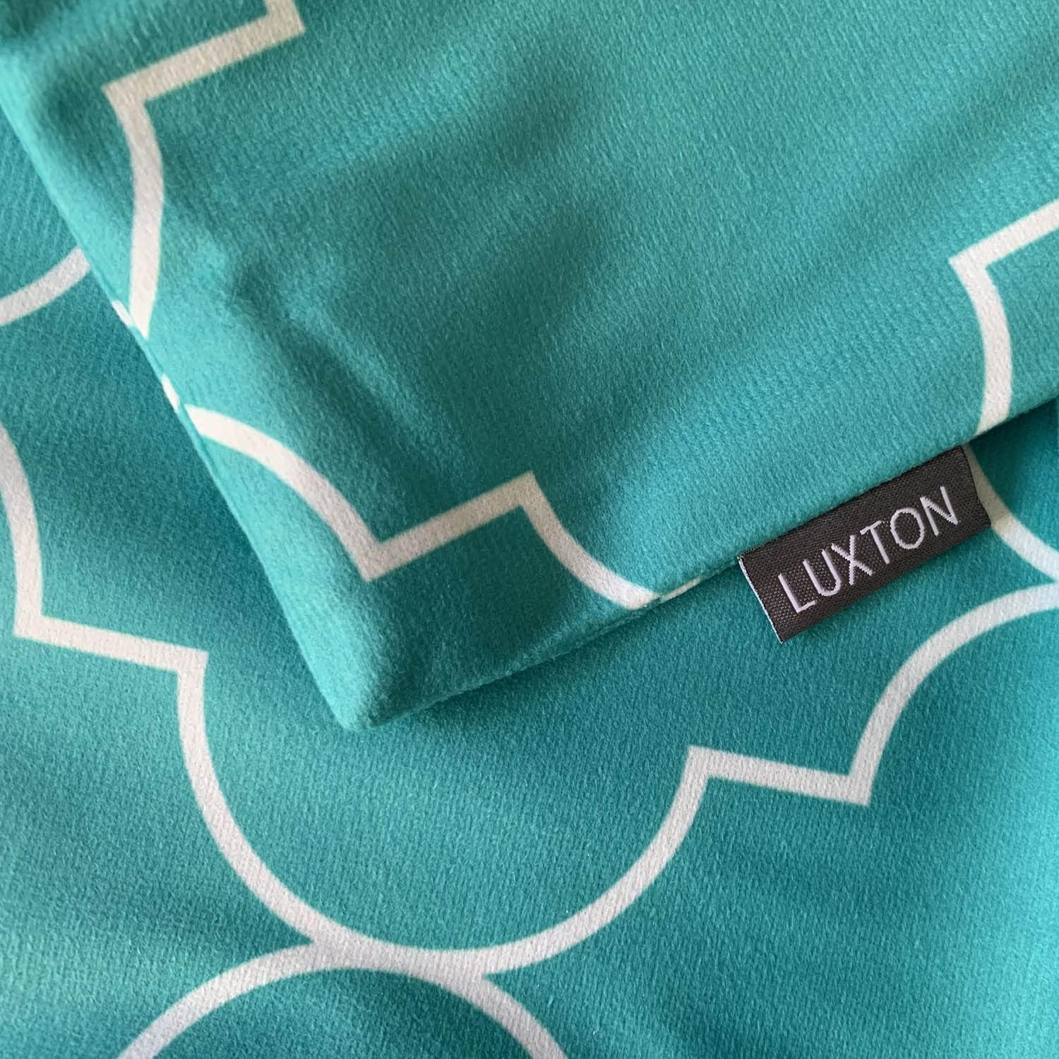 Set of 4 Luxton Turquoise Green Cushion Covers, Flannel Soft Abstract Floral Square Cushion Cover Set 45X45Cm (Turquoise Green) image number 5