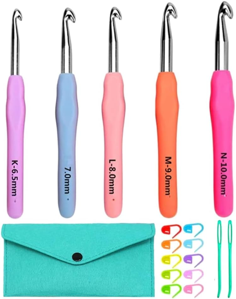 Crochet Hooks Set with Case 5 Large Sizes image number 1