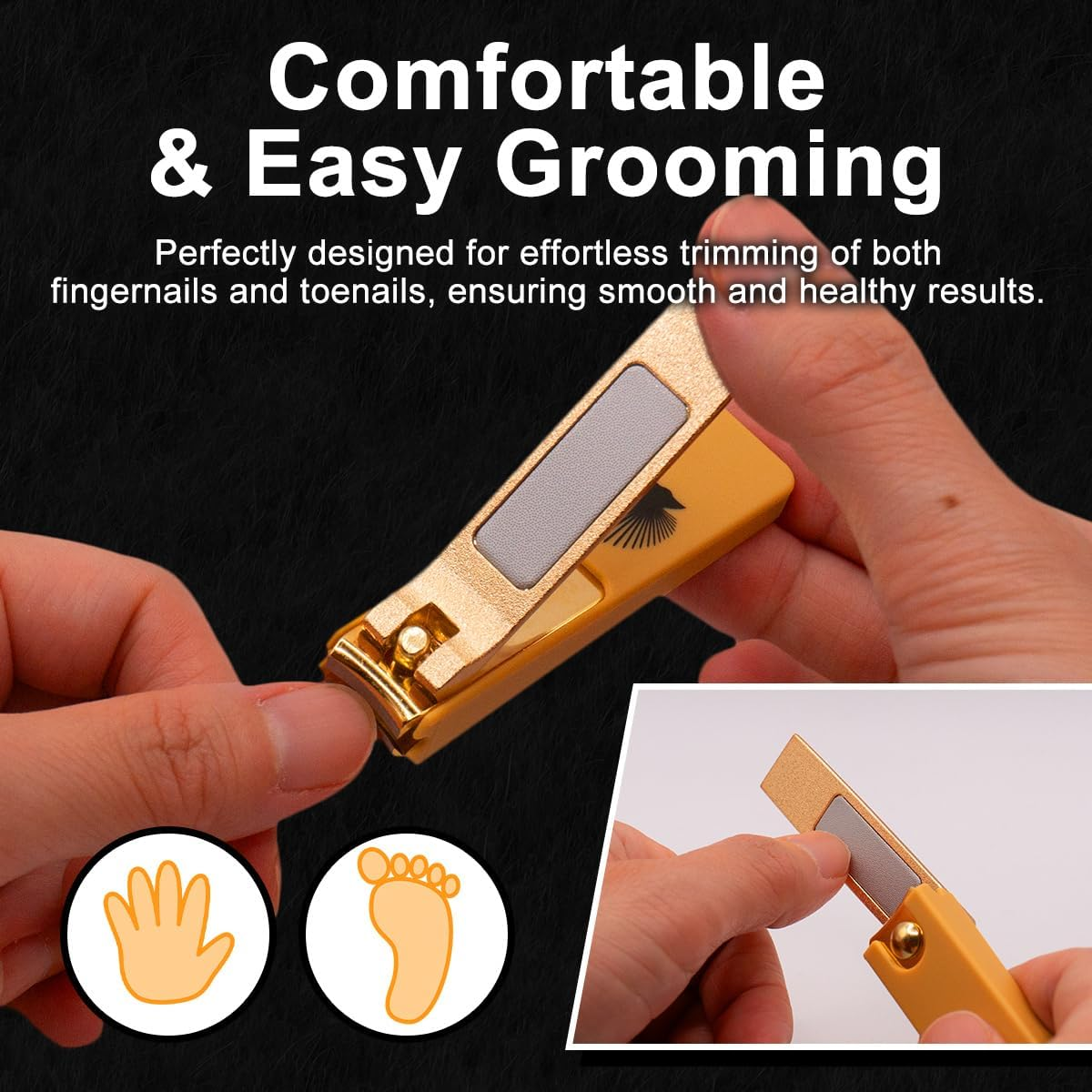 TIWAWA Seki Premium Japanese Nail Clippers | Stainless Steel Nail Cutter | Made in Seki, Japan (Oda Nobunaga) - Silver image number 6