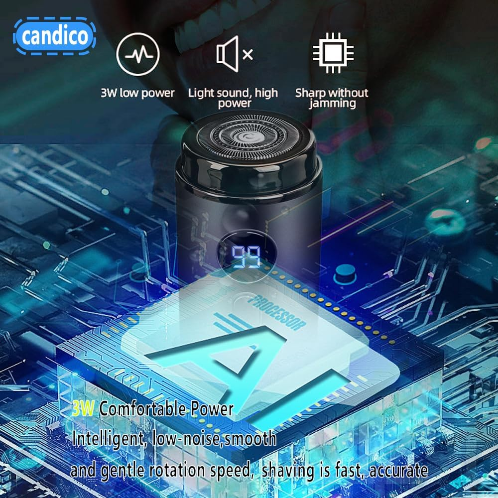 Mens Travel Mini Portable Electric Shaver,Usb Charging Men Razor,Upgraded Version with Digital Battery Display,Compact and Portable, Suitable for Office, Business, and Travel Use, Making Confident Smiles Everywhere image number 1