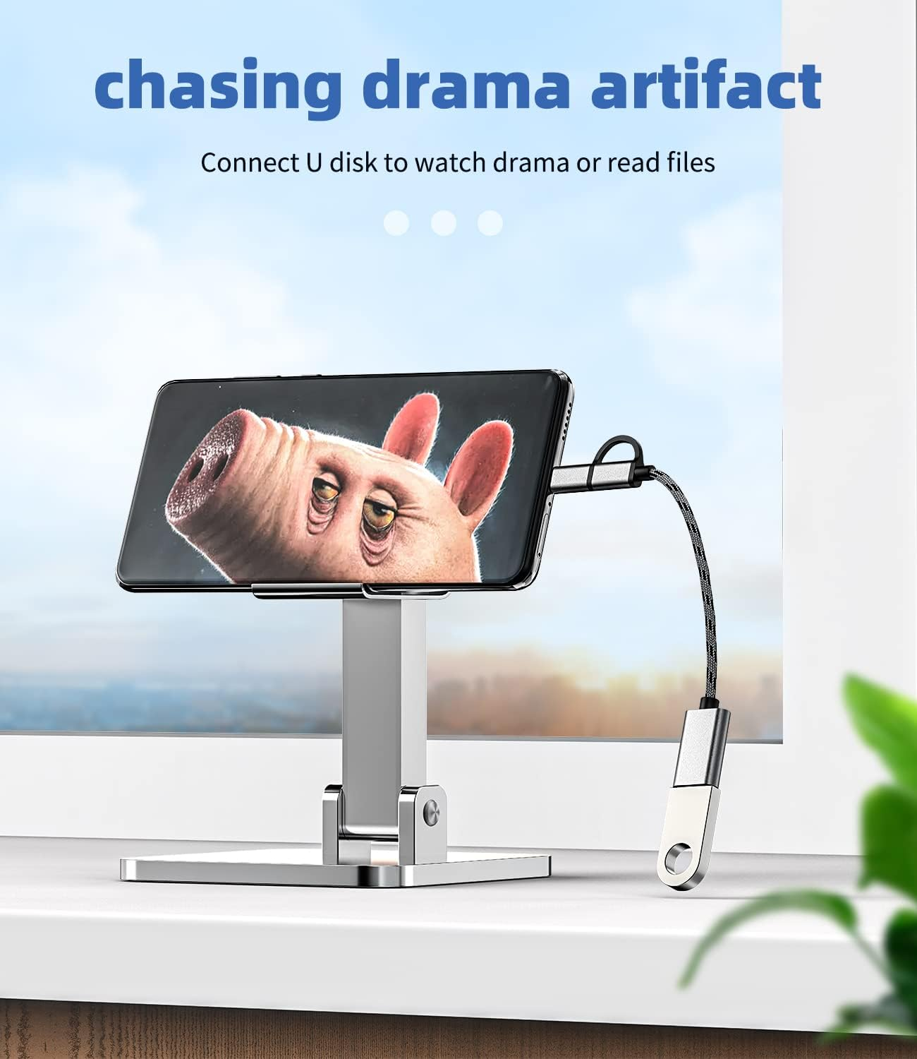 Micro USB+USB-C Male to USB a Female Adapter(2In1) Mouse Camera Card Reader Keyboard Android Thunderbolt Converter OTG Adaptador Compatible for Samsung Macbook Apple Iphone15 Pro Max Ipad CJJ image number 1