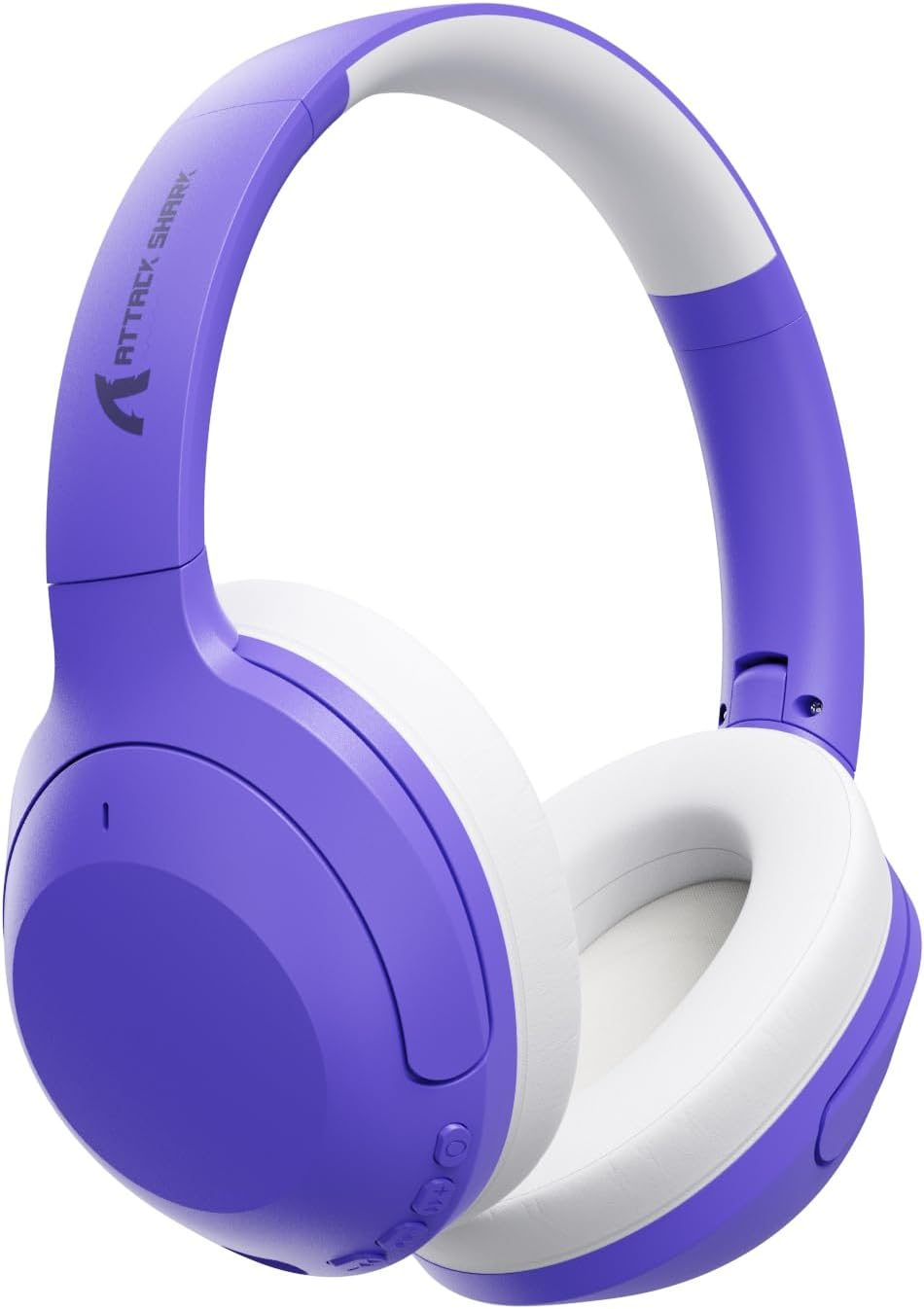 Attack Shark G300 Dual-Mode Lightweight Gaming Headset,Noise Cancelling Headphone with Hifi Stereo Sound Mic,20+Hr Battery,Rechageable over Ear Headset for PC Mac Mobile Game Travel Home Office-Black