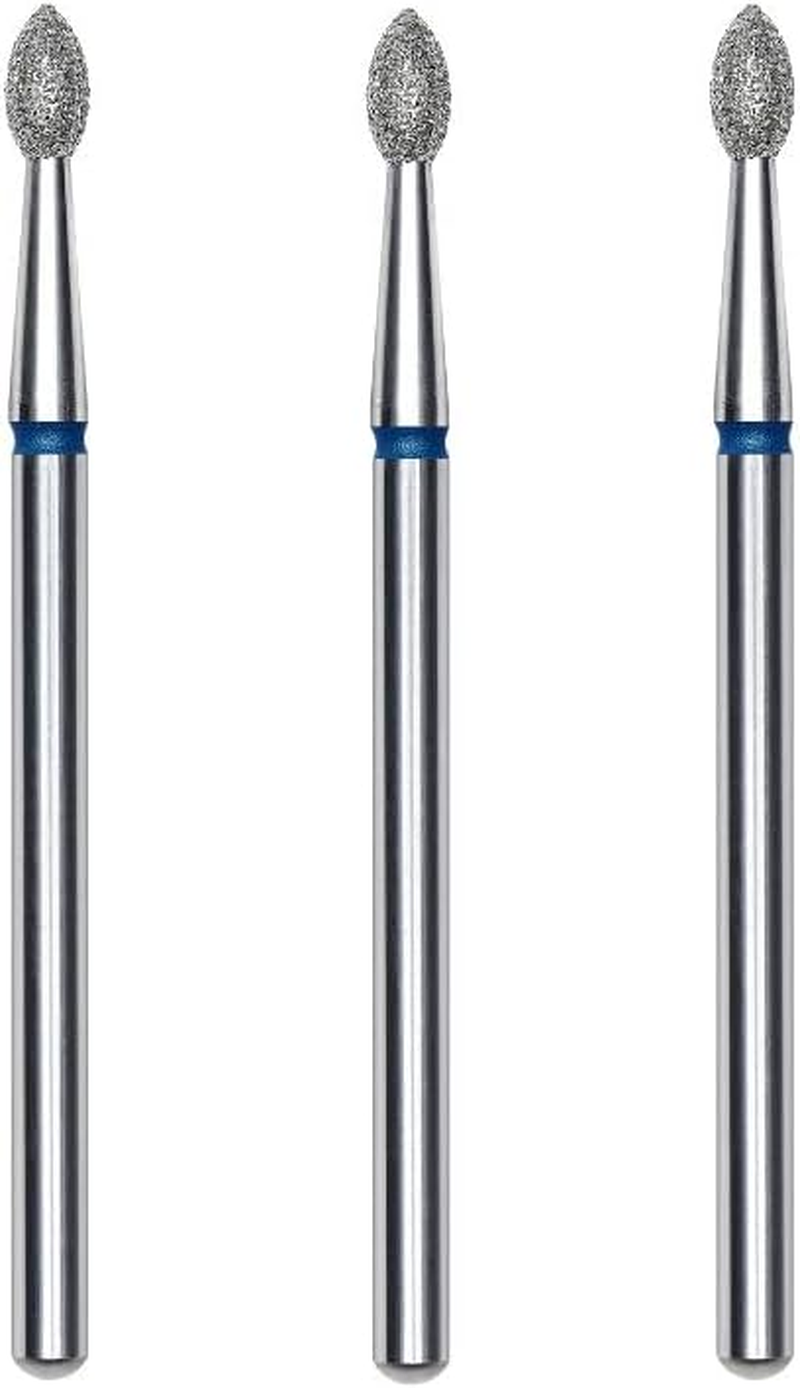 STALEKS PRO 3 X Diamond Cuticle Cutter Cutter 4.5 X 2.5Mm Olive Shape image number 2