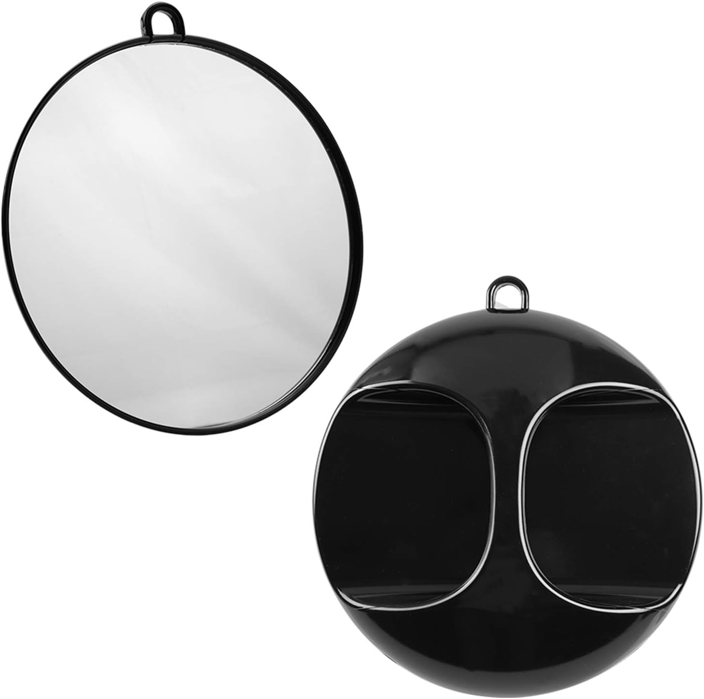 Hand Held round Mirror with Handle, Ideal Choice for Personal and Hair Salon Use, Can Be Held or Mount on the Wall image number 6