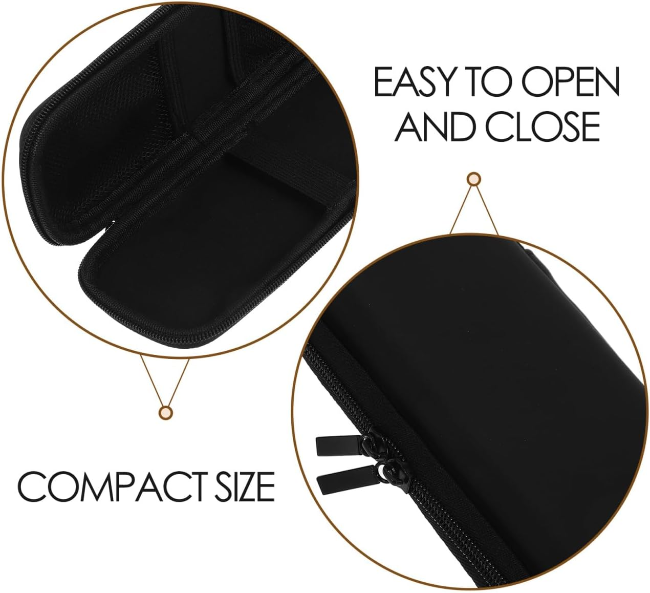 Beaupretty Heat Resistant Bag Curling Iron Bag Hair Straightener Brush Travel Curling Iron Storage Bag for Straightener Holder Hair Tool Bag, Black, 25.50X7.00X4.00CM, Sports image number 5