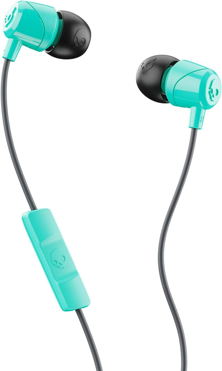 Skullcandy Jib In-Ear Wired Earbuds, Noise Isolating, Microphone, Works with Bluetooth Devices and Computers, Miami/Black/Miami