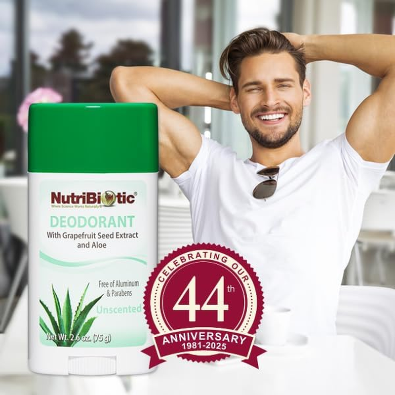 Nutribiotic Long Lasting Unscented Deodorant Stick, 75 Grams image number 3