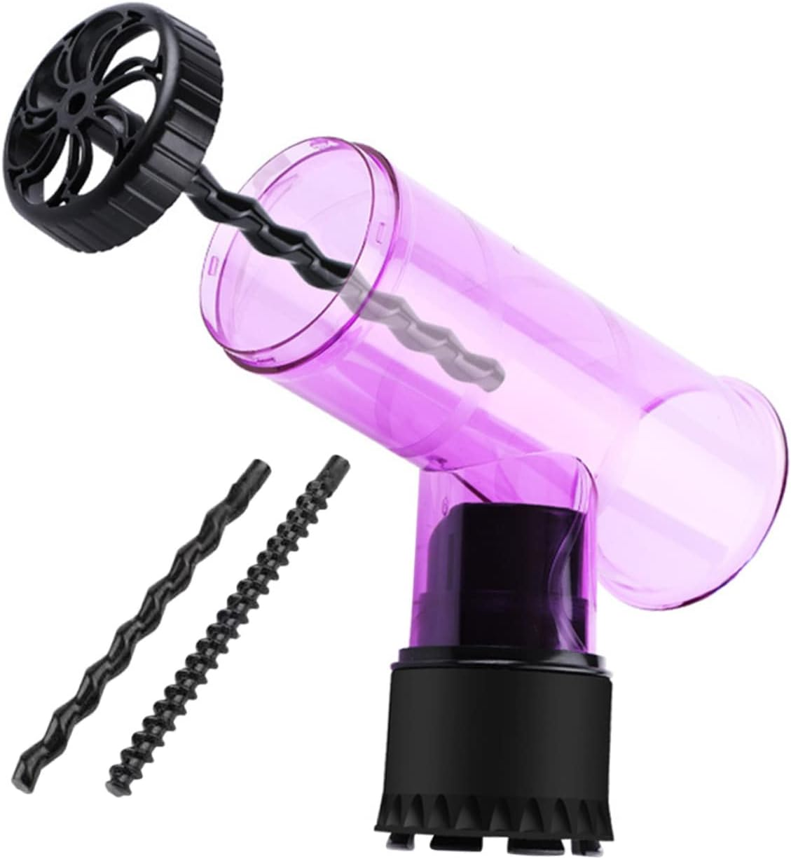 SHERCHPRY Curling Hair Dryer Diffuser Attachment Travel-Friendly Hair Curling Tool Purple for Large Waves and Curly Styles image number 1