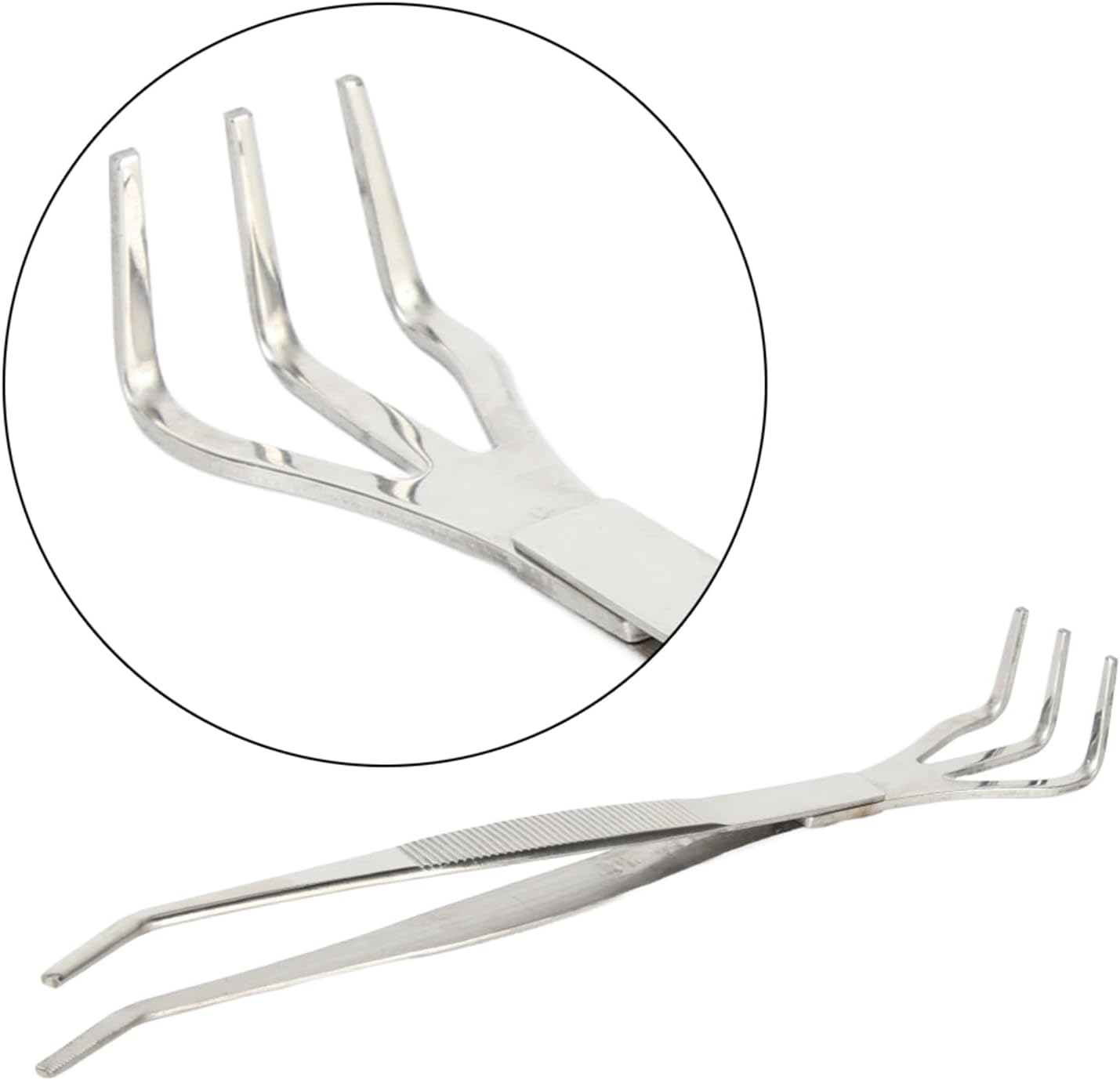 Bonsai Tool Made of Stainless Steel, 2-In-1 Root Rake Tweezers for Gardening, Ergonomic Design, Safe and Easy to Use image number 1