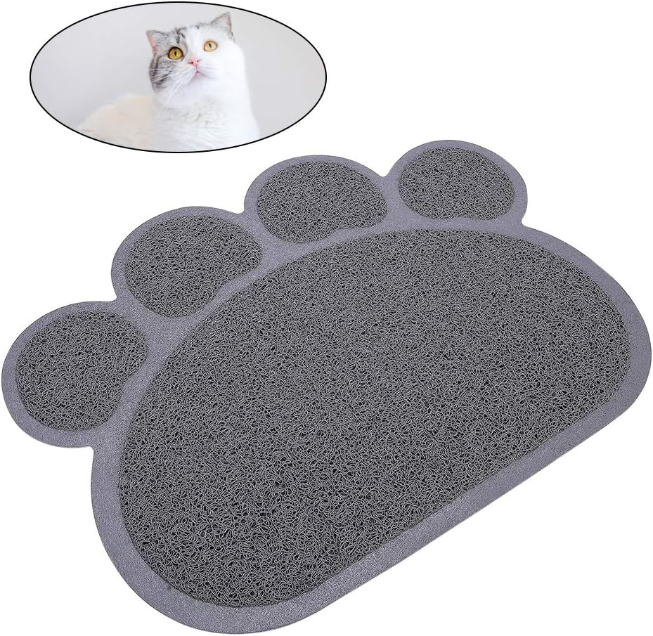 Kitty Litter Box Starter Kit - Small Cat Litter Pan without Lid, Litter Mat, Scoop and Bowl for Kitten within 3 Months (Greyscoop) image number 3