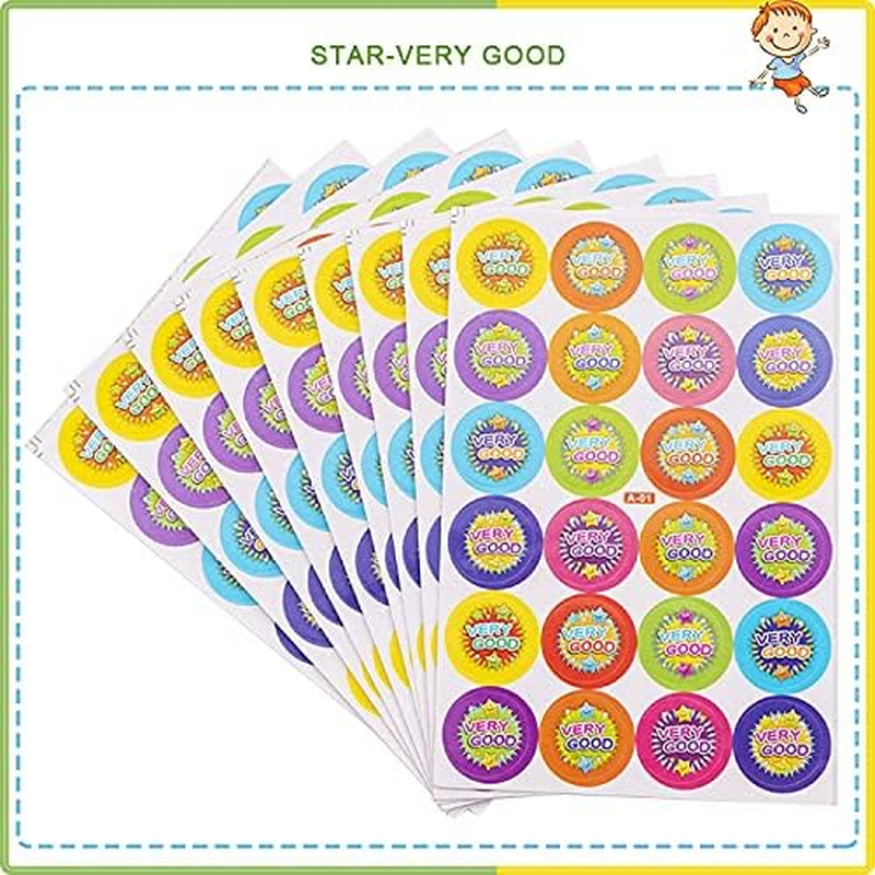 6 Packs English Encouragement Stickers for Elementary School Students,Animal Reward Stickers,Used in Teacher Supplies,Training Stickers and Motivational Stickers Etc image number 4