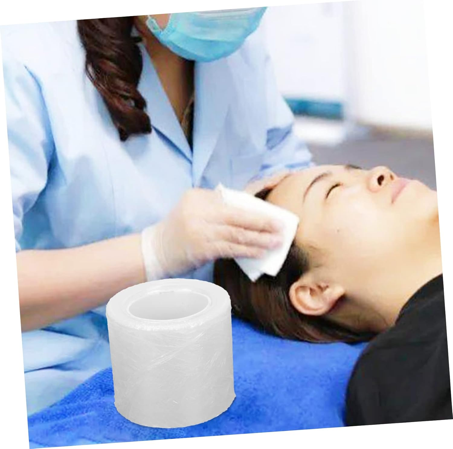 HONMEET 3 Rolls Film for Semi- Removal, Protective Film for Eyelash Extensions, Eyebrow and Lip, Disposable Cosmetic Wraps for Women