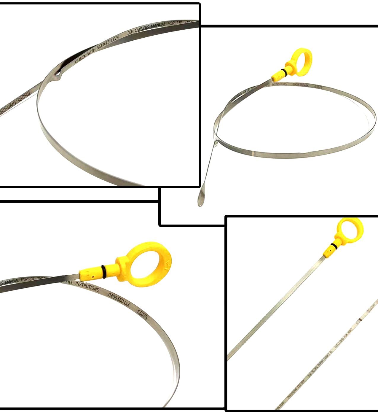 04593604AA Car Oil Dipstick, Engine Oil Level Dipstick,Fluid Level Indicator,Stainless Steel Automotive Engine Oil Level Dipstick Fluid Indicator, Universal for SUV, Truck, RV