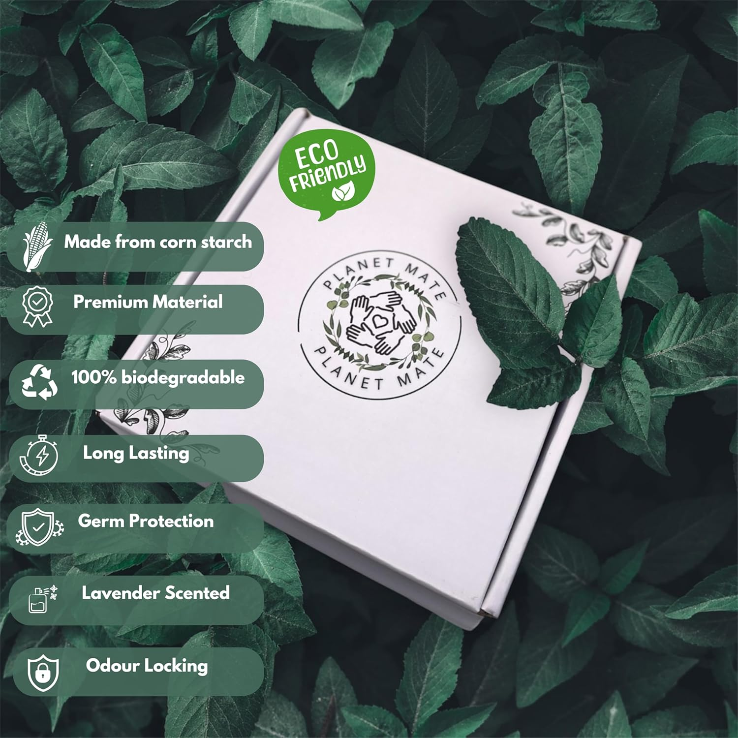 Planet Mate Eco-Friendly 3-Pack Fully Biodegradable Diaper Refill Bags &ndash; Fits Tommee Tippee Twist & Click &ndash; Odour-Locking, Durable, Germ Protection, 10M Length Each (Cassette Not Included) image number 1