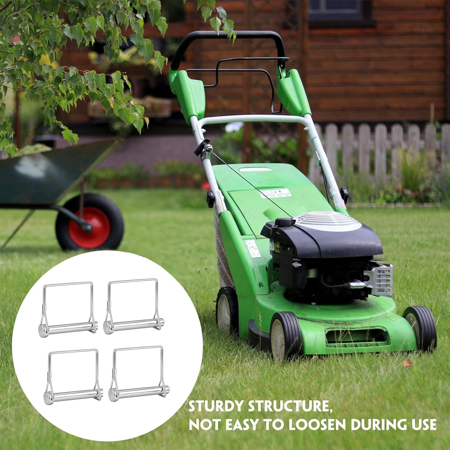 4 Pack Heavy Duty Trailer Hitch Pin, 1/4X4 Inch Zinc Coated Carbon Steel,Safety Lock for Boat,Rv,Utility Trailers image number 4