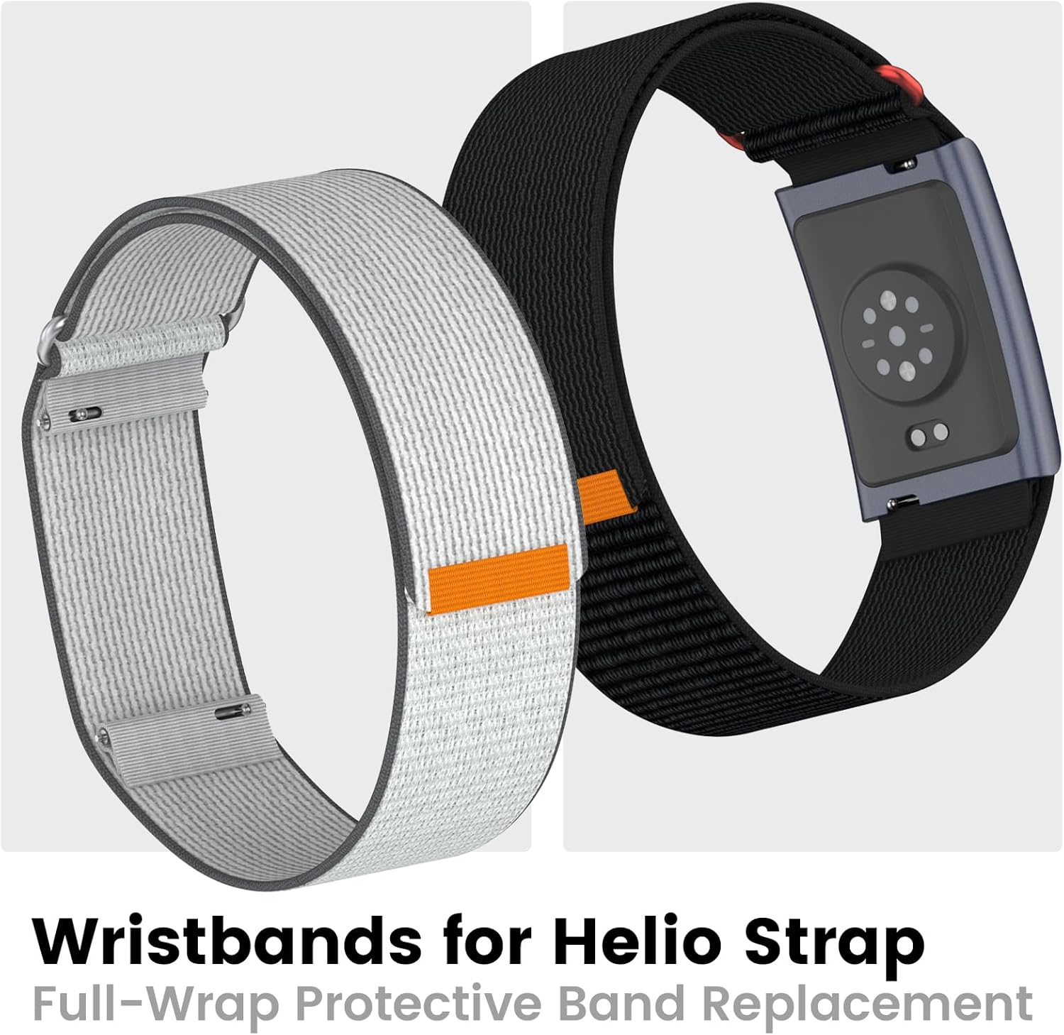 Blikwyt Nylon Loop Compatible with Amazfit Helio Strap Band, Breathable Soft Sport Hook and Loop Wristband with Overlay Covered Design