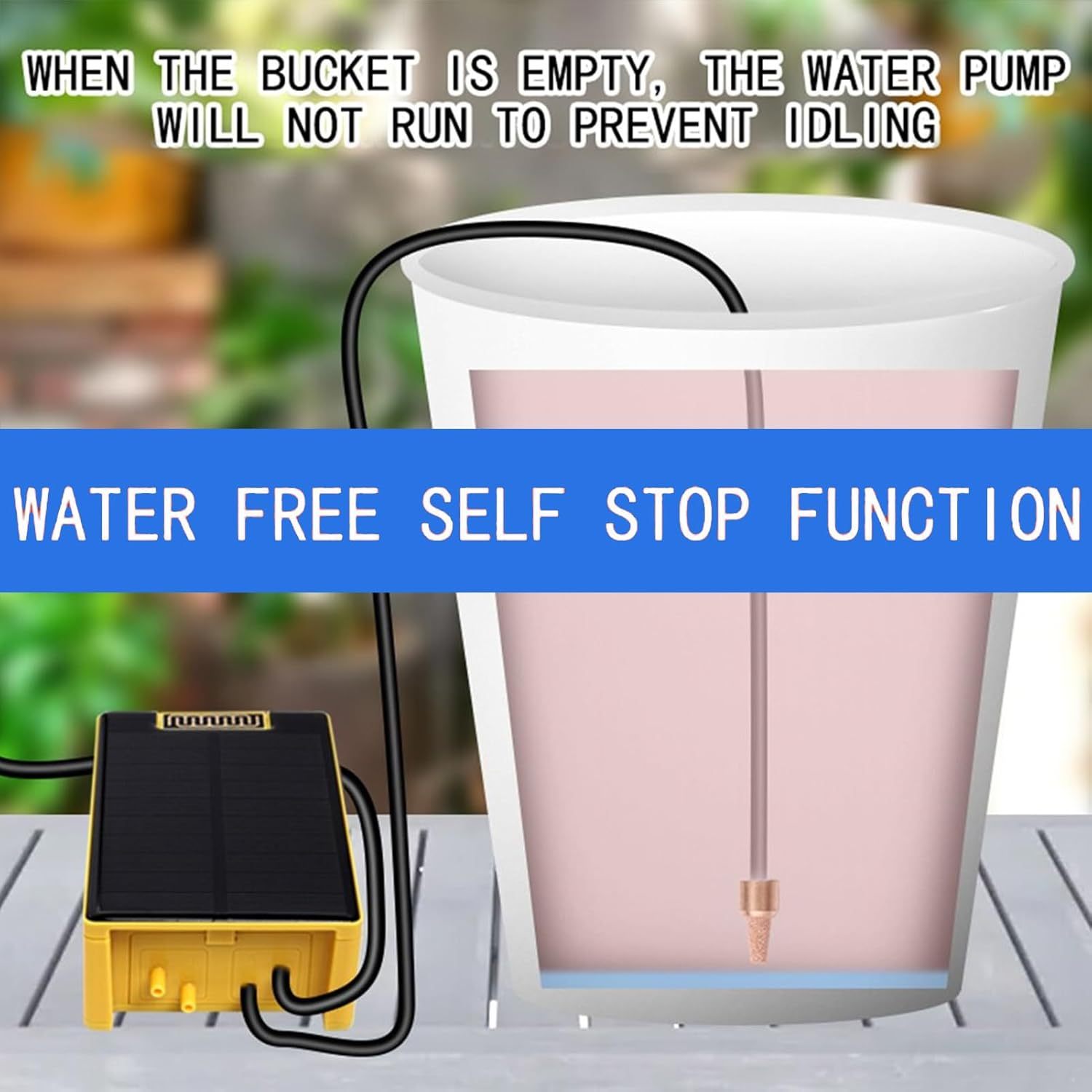 Diyeeni Solar Dual Pump Watering Device, 2000Mah Li Battery, with Rain Delay Function for Landscape Garden Greenhouse,Usb Port Indoor Irrigation Kit Intelligent Timing image number 2