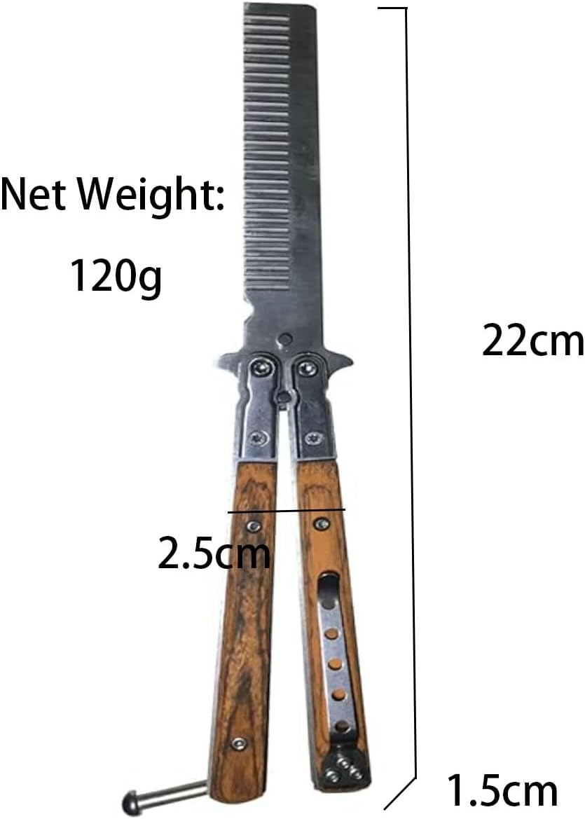 1 Pcs Metal Stainless Steel Durable Folding Butterfly Comb Gift N2 Set image number 4