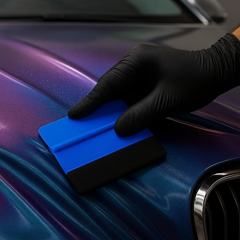 Vinyl Wrap Squeegee with Felt Edge, Applicator Tool for Car Wraps, Window Tints, Decals, Cricut & Furniture Vinly Film image number 1