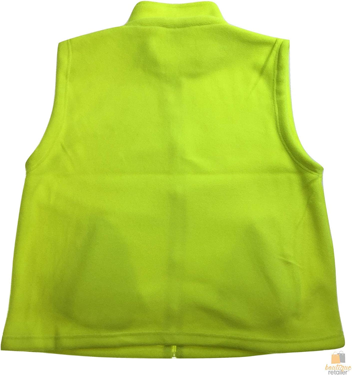 Men'S HI VIS Polar Fleece Full Zip Plain Safety Vest, Fluro Yellow, Large image number 1