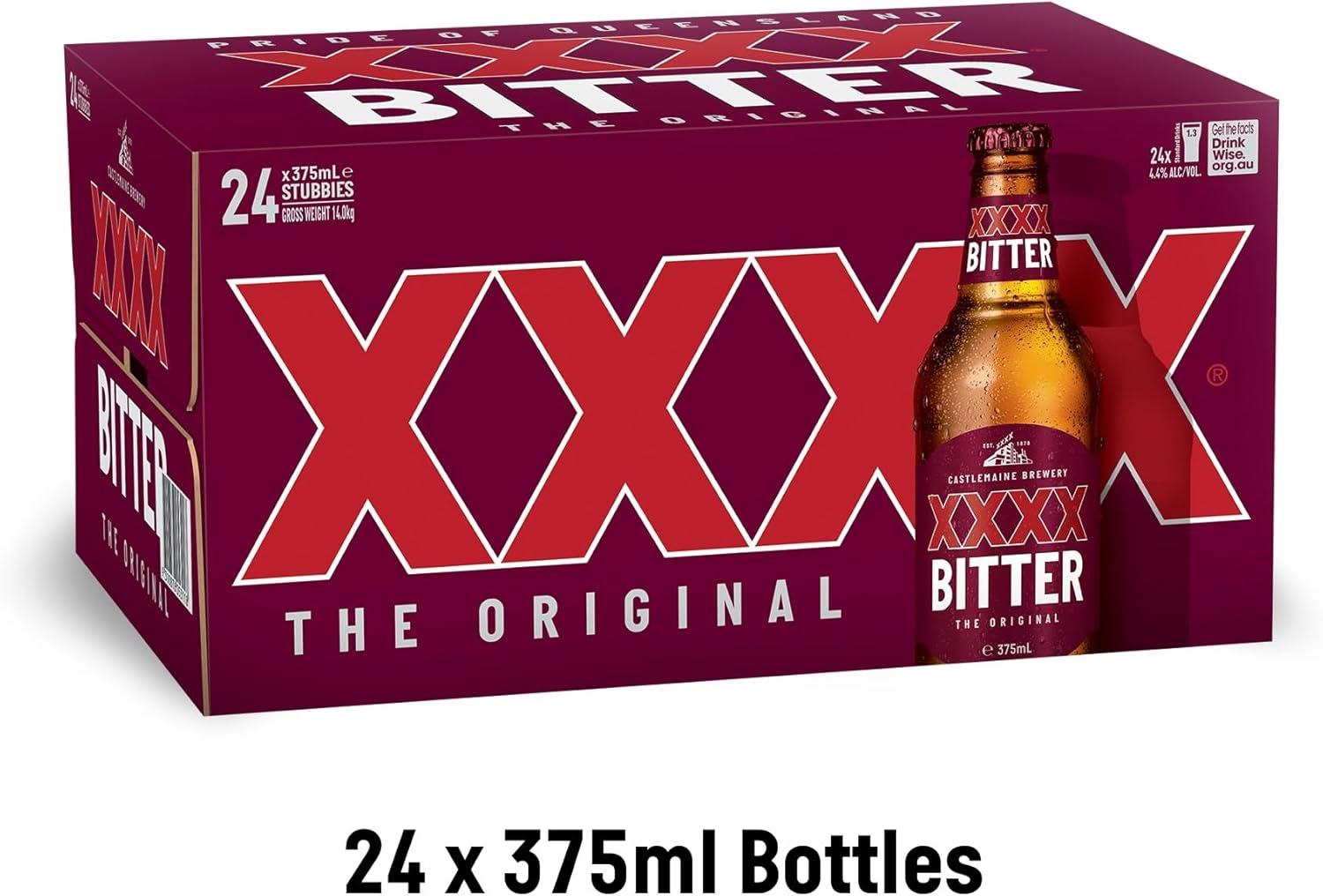 XXXX Bitter Full Strength Australian Lager Beer 4.9% ABV 24 Pack X 375 Ml Bottle Case image number 5