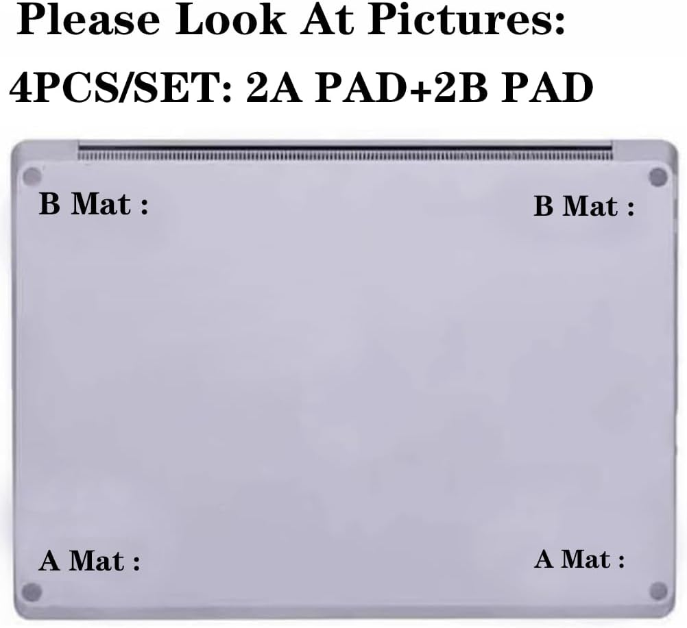 WESAPPINC Laptop Rubber Feet Replacement for Microsoft Surface Laptop 3Rd/4Th/5Th Generation anti Slip Laptop Foot Pads (Black)