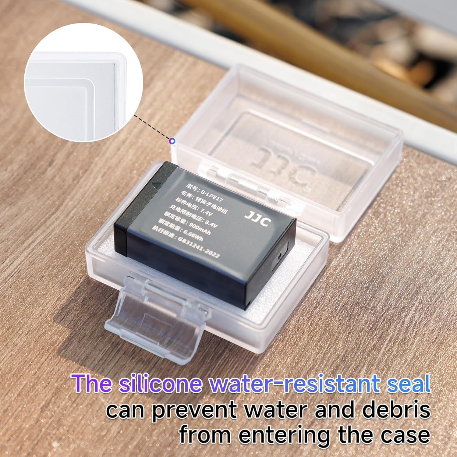 JJC Camera Battery Case Holder Box for Canon LP-E17 LP-E10 LP-E6 Lp-E6N,Nikon En-El15A En-El14,Fujifilm NP-W126 Np-W126S,Sony NP-FW50 NP-FW100 and More Camera Battery Pack below 2.36" X 1.65" X 0.94" image number 1