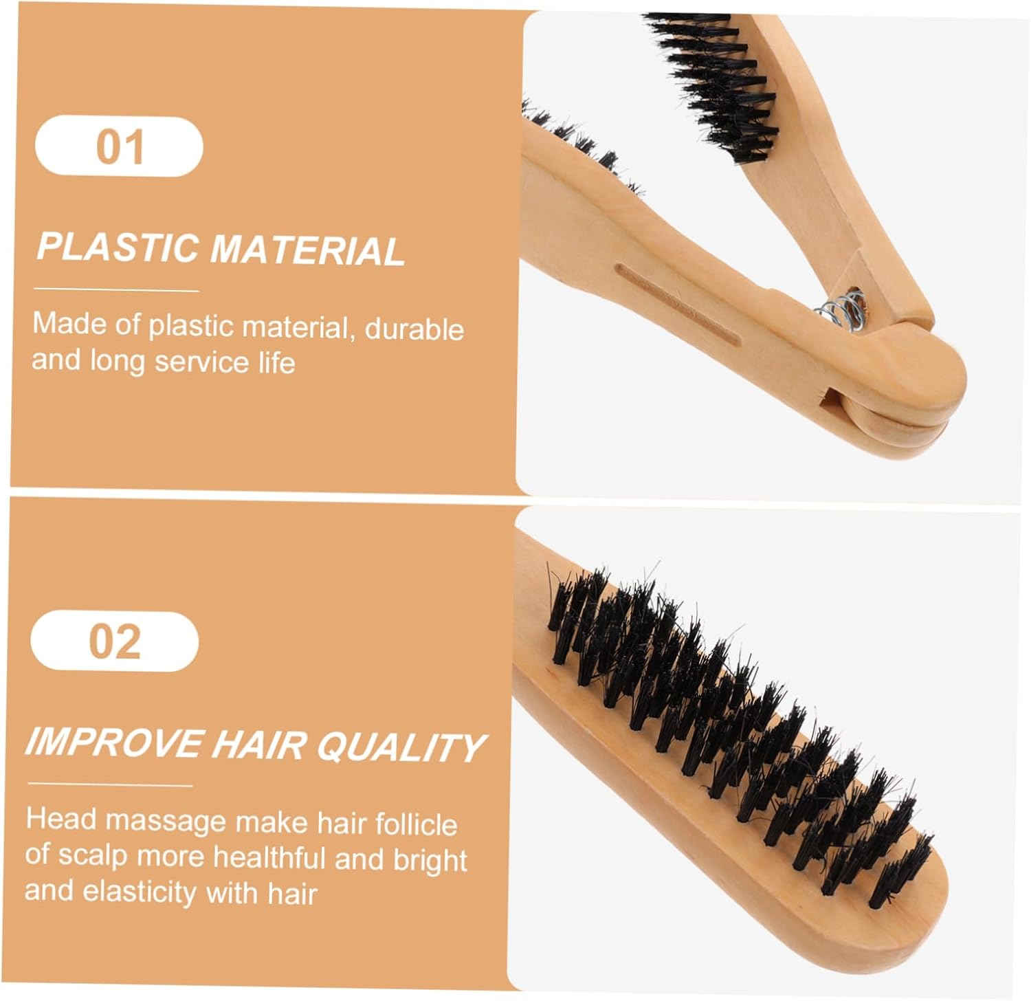 FOYTOKI Manual Hair Straightener Comb Precision Temperature Control Hair Styling Grooming Tool image number 1