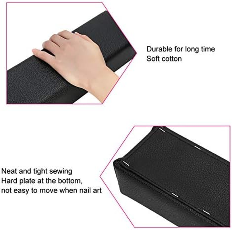 Hand Rest Pillow, Hand Pillow Manicure Hand Pillow, for Nail Salon for Home(Black)