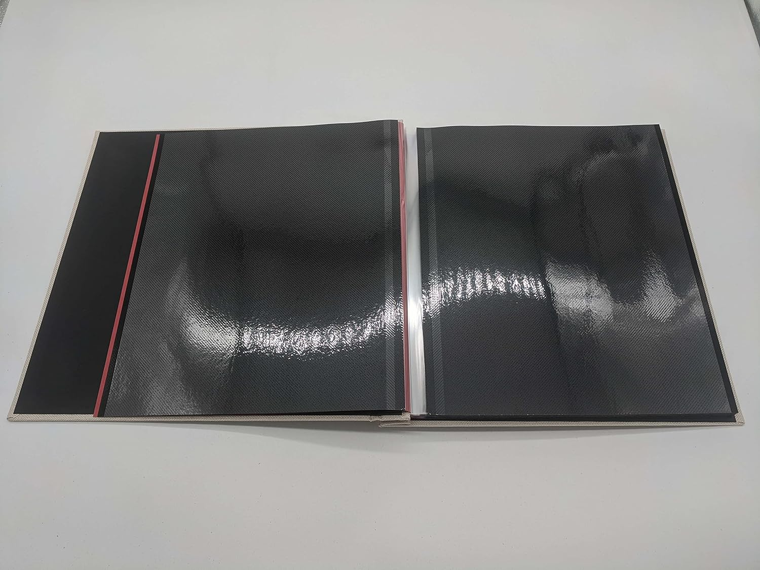 Cotton Linen Self Adhesive Scrapbook DIY Photo Album 20 Sheets - Gray image number 4