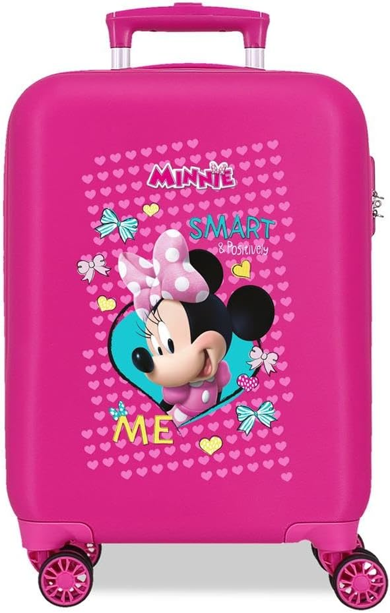 Joumma Disney Enjoy Minnie Cabin Suitcase Pink 33 X 50 X 20 Cm Hard ABS Combination Lock Side 28.4L 2 Kg 4 Double Wheels Luggage Hand Luggage, Pink, Cabin Suitcase, Pink, Cabin Suitcase image number 4