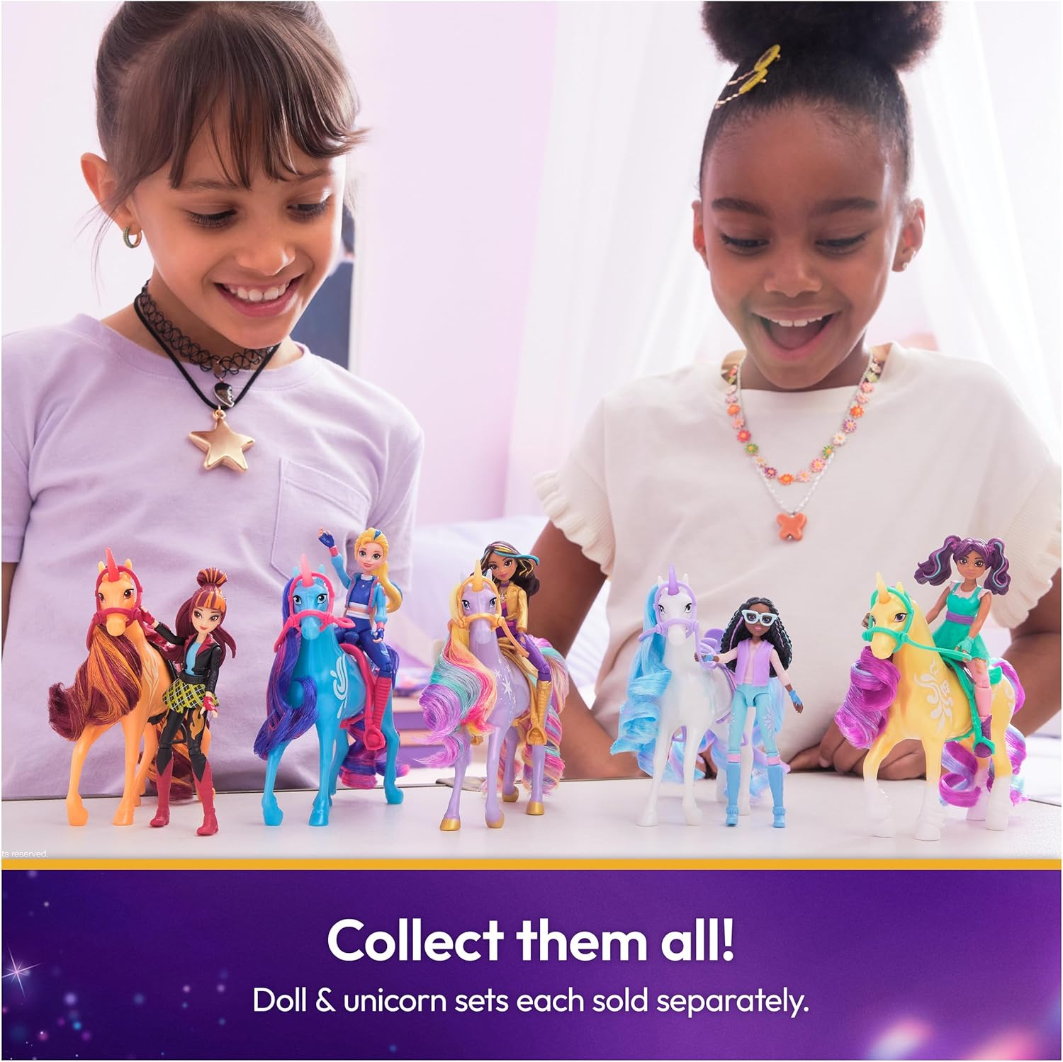 Unicorn Academy, Layla & Glacier Set with 2 Riding Accessories & Hair Styling Tool, Dolls & Unicorn Toys for Girls Ages 4 and Up image number 3