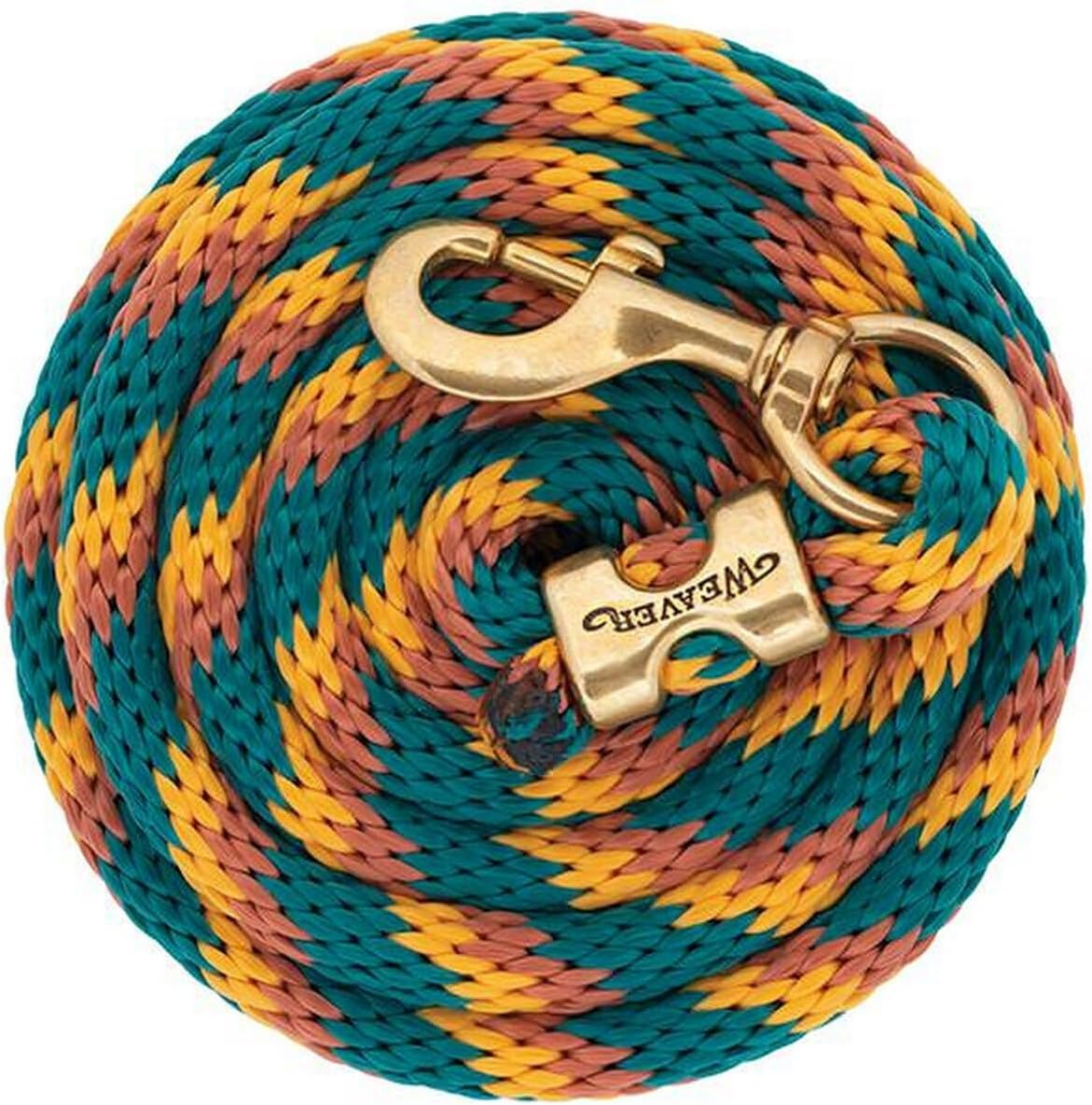 Weaver Leather Poly Lead Rope with a Solid Brass 225 Snap - Hurricane Blue image number 6