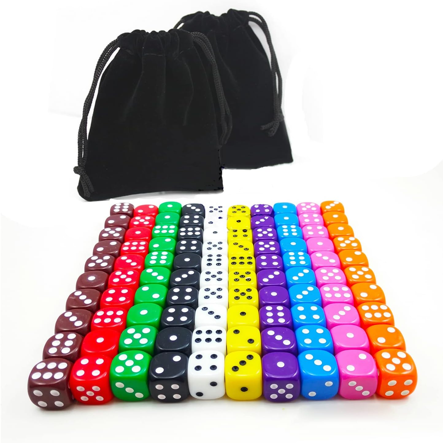 50Pcs Assorted D10 Pack, 5X10Pcs 10 Sides Dice Marble Polyhedral Dice D10 Set