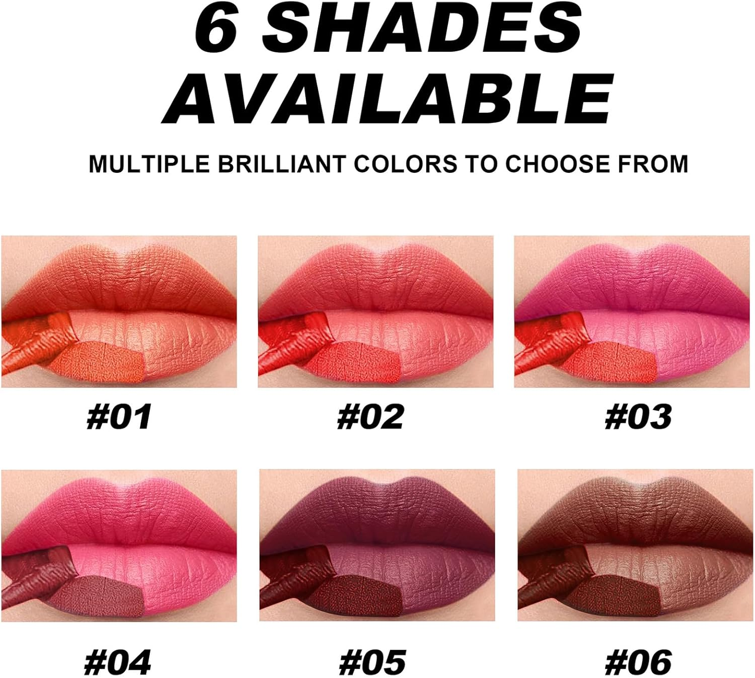 Dynaeuty 6 Pcs Peel off Lip Stain Lip Tint Set Long Lasting Waterproof Non Stick Cup Non Fade Liquid Lipstick Set, Magic Color Lip Oil Set for Women #D image number 1